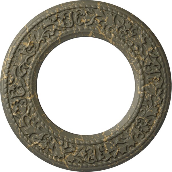 Ekena Millwork Blackthorn Medallion (Canopies up to 7 1/2"), 13 3/8"OD x 7 1/2"ID x 3/4"P, Witch Hazel Crackle CM13BLWHC - main